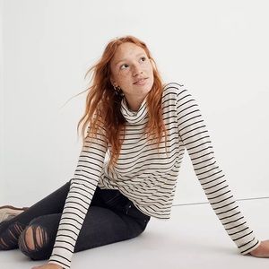 Madewell striped cotton turtleneck
